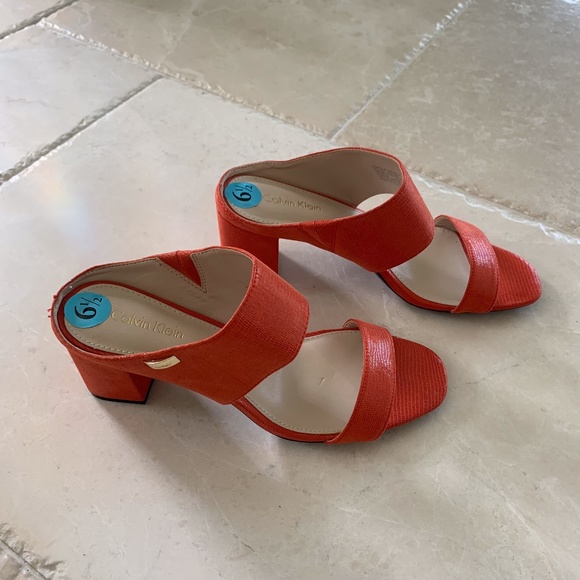 Calvin Klein Shoes - Calvin Klein 6 1/2 Cirella Sandals Orange NWOT
